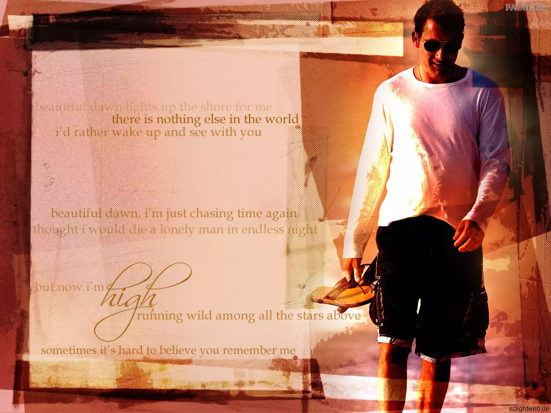 okulary, Clive Owen, biała koszulka